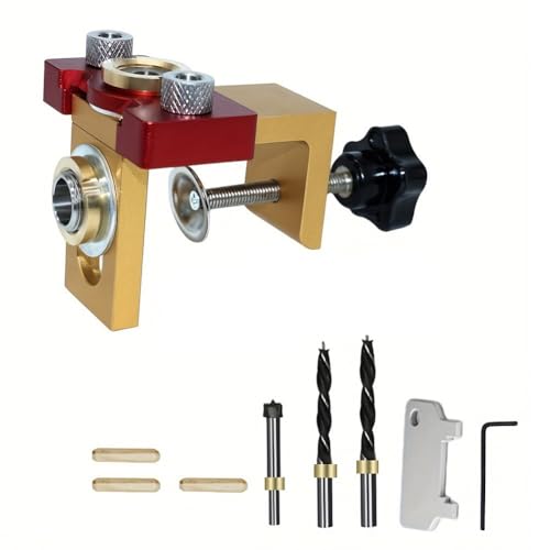Roxvue 3-in-1-Dübellehren-Set für die Holzbearbeitung, Verstellbarer Dübellochsucher Aus Aluminium, Taschenlochlehre Roxvue 3-in-1-Dübellehren-Set für die Holzbearbeitung, Verstellbarer Dübellochsucher Aus Aluminium, Taschenlochlehre von Roxvue