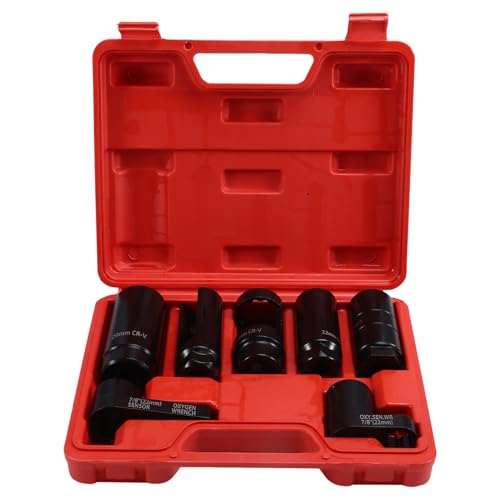 Roxvue 7-Teiliges Universal-O2-Sauerstoffsensor-Sockelset, 6-Schraubenschlüssel, Werkzeug zum Entfernen und Installieren Des Sensors Roxvue 7-Teiliges Universal-O2-Sauerstoffsensor-Sockelset, 6-Schraubenschlüssel, Werkzeug zum Entfernen und Installieren Des Sensors von Roxvue