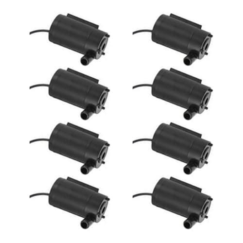 Roxvue 8 Stück Schwarze, Leise Mini-Tauchpumpe für DC3V 5V für Computer-Wasserkühlung, USB-Betrieben, Horizontal Roxvue 8 Stück Schwarze, Leise Mini-Tauchpumpe für DC3V 5V für Computer-Wasserkühlung, USB-Betrieben, Horizontal von Roxvue