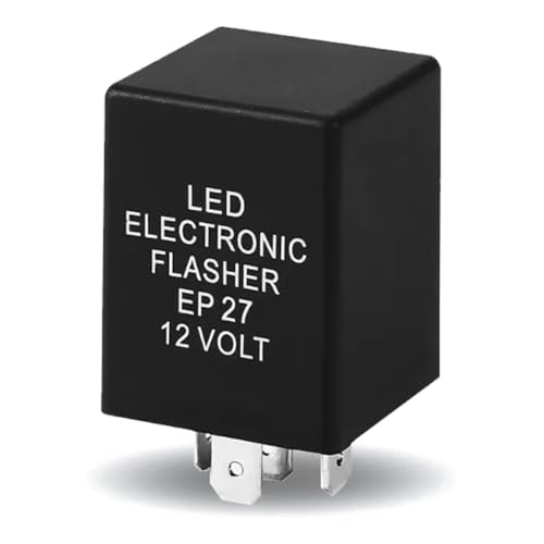 Roxvue EP27 LED-Blinkrelais, 5-Poliges Blinkrelais für LED-Blinker, Elektronischer Blinker für Festen Warnblinker von Roxvue