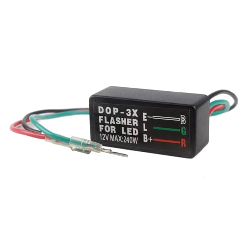 Roxvue Elektronisches LED-Blinkrelais für LED-Auto- und Motorrad-Blinker. Allgemeines Blinkrelais für Motorumdrehungssignalbirnen. von Roxvue