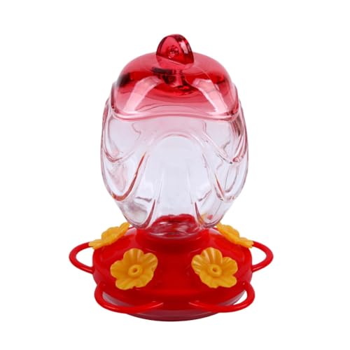 Roxvue Hummingbird-Feeder für Draußen, Hängend, Handgeblasener Glas-Hummingbird-Feeder, 15 Unzen, Versiegelt und Auslaufsicher mit Futteröffnung von Roxvue