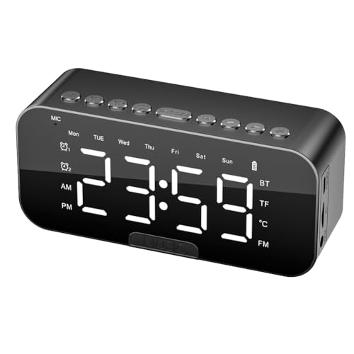 Roxvue LED-Digital- mit Bluetooth 5.1, Wiederaufladbarem Tragbarem Musik-Player, Unterstützung für TF-Karte, AUX-Verbindung, 3 Helligkeitsstufen, Handy-Ständer. Roxvue LED-Digital- mit Bluetooth 5.1, Wiederaufladbarem Tragbarem Musik-Player, Unterstützung für TF-Karte, AUX-Verbindung, 3 Helligkeitsstufen, Handy-Ständer. von Roxvue
