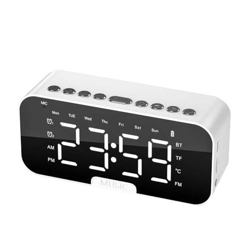 Roxvue LED Digitaler mit Bluetooth 5.1, Desktop-Bildschirm Zeigt die Temperatur An, Unterstützt TF-Karte und AUX-Verbindung Roxvue LED Digitaler mit Bluetooth 5.1, Desktop-Bildschirm Zeigt die Temperatur An, Unterstützt TF-Karte und AUX-Verbindung von Roxvue