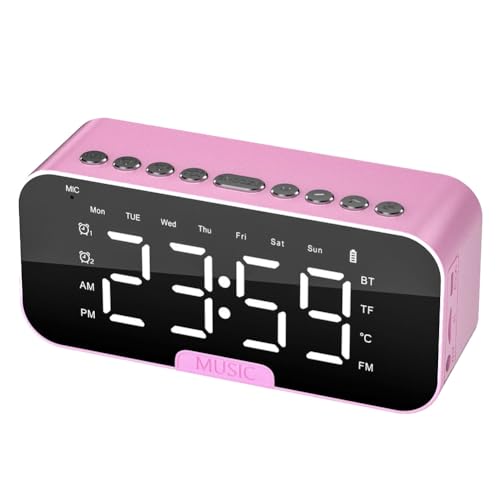 Roxvue LED-Digitalwecker mit Bluetooth 5.1, Wiederaufladbarer Tragbarer Musikspieler, Desktop-Bildschirm Zeigt Temperatur An, 3 Helligkeitsstufen, Handy-Ständer C Roxvue LED-Digitalwecker mit Bluetooth 5.1, Wiederaufladbarer Tragbarer Musikspieler, Desktop-Bildschirm Zeigt Temperatur An, 3 Helligkeitsstufen, Handy-Ständer C von Roxvue