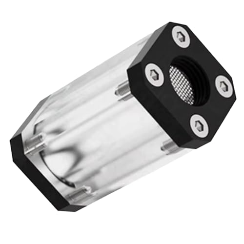 Roxvue Neuer Filter 2 mm Sechskantschlüssel Wasserkühler Messing Doppeltes Innengewinde G1/4 Flüssigkeitsfilter 40 Mesh Einseitig Schwarz von Roxvue