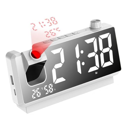 Roxvue Projektionswecker, HD-LED-Anzeige, Intelligente Projektionsuhren für Schlafzimmer, Um 180 Grad Drehbarer Digitaluhr-Projektor A Roxvue Projektionswecker, HD-LED-Anzeige, Intelligente Projektionsuhren für Schlafzimmer, Um 180 Grad Drehbarer Digitaluhr-Projektor A von Roxvue