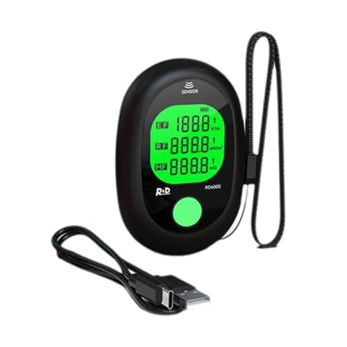 Roxvue RD600S 3-in-1-Tester für Elektromagnetische Strahlung, Tragbarer Hand-Radiofrequenzfeldtester, Tragbares Digitales EMF-Messgerät von Roxvue