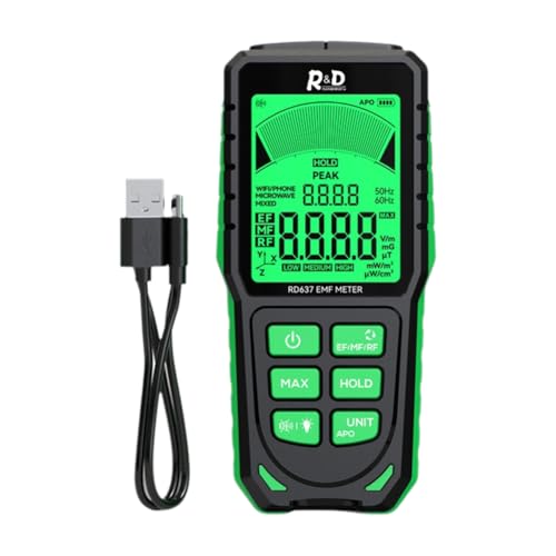 Roxvue RD637 EMF-Detektor Professionelles Strahlungsmessgerät für Elektromagnetische Felder Tragbarer Radiofrequenztester Roxvue RD637 EMF-Detektor Professionelles Strahlungsmessgerät für Elektromagnetische Felder Tragbarer Radiofrequenztester von Roxvue
