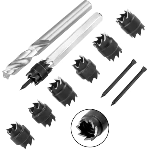 Roxvue Spot Weld Cutter Set HSS Spot Weld Cutter Removal Tool Kit mit 3/8" & 5/16" Doppelseitigem Bohrerkopf, für Power Drill Spot Roxvue Spot Weld Cutter Set HSS Spot Weld Cutter Removal Tool Kit mit 3/8" & 5/16" Doppelseitigem Bohrerkopf, für Power Drill Spot von Roxvue