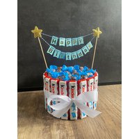 Süßigkeitentorte/Kinderschokolade Schokobons Geburtstag Happy Birthday Geburtstagstorte Geburtstagsgeschenk von RoxyPacktEin