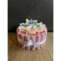 Süßigkeitentorte Mini/Yogurette Raffaello Geburtstag Happy Birthday Geburtstagstorte Geburtstagsgeschenk von RoxyPacktEin