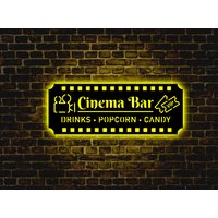 Kino Leuchtreklame, Licht, Wandschild, Film Led Schild, Dekor, Benutzerdefiniertes Schild von RoxyRoStore