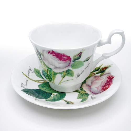 Roy Kirkham Redoute Rose Kaffeetasse mit Unterteller von Roy Kirkham England