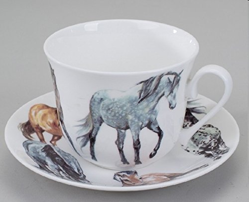 Jumbotasse & Untertasse My Horses - 0,4l von Roy Kirkham