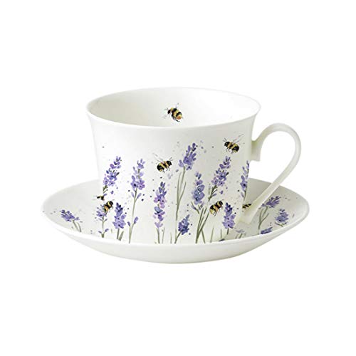 Roy Kirkham Jumbotasse & Untertasse Lavender & Bee - 0,4l von Roy Kirkham