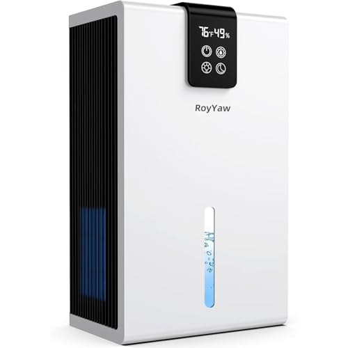 Luftentfeuchter Elektrisch, Ultra Leiser Raumentfeuchter, 2600ml Luftentfeuchter mit LED Display, Automatisches Abtauen' Schlafmodus, Gegen Feuchtigkeit Schimme, Ideal für Schlafzimmer Badezimmer von RoyYaw