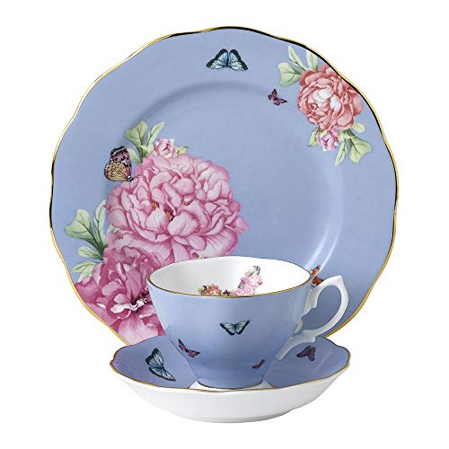 Miranda Kerr by Royal Albert 1056234 3-teiliges Set, feines Knochenporzellan, blau, gold, 22,5 x 22,5 x 13 cm, 610 Gramm von Royal Albert