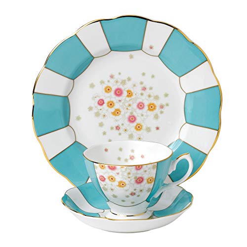 Royal Albert 100 Years 1930 3-teiliges Set (Teetasse, Untertasse und Teller, 20,3 cm) von Royal Albert