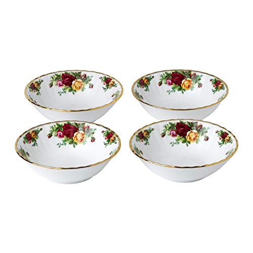 Royal Albert 1051424 Old Country Roses 4er Set Schalen, Bone China, Mehrfarbig von Royal Albert