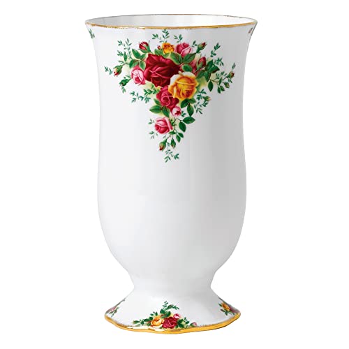 Royal Albert Old Country Roses Vase Geschenk – Vintage Vase aus feinem Knochenporzellan – mittlere Größe – Blumenmuster, 22 cm, Weiß Royal Albert Old Country Roses Vase Geschenk – Vintage Vase aus feinem Knochenporzellan – mittlere Größe – Blumenmuster, 22 cm, Weiß von Royal Albert