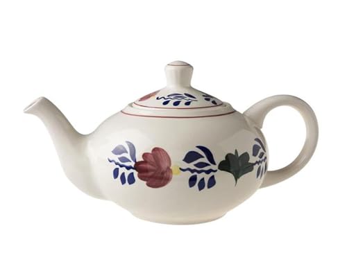 Teekanne Keramik creme mit Blumen Dekor 1,2 L von Royal Boch