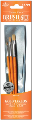Royal Brush Gold Taklon Pinsel-Set, 3 Stück Royal Brush Gold Taklon Pinsel-Set, 3 Stück von Royal & Langnickel