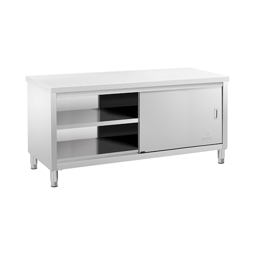 Royal Catering Arbeitsschrank Edelstahl 180 x 70 cm 500 kg Tragkraft Gastro Edelstahlschrank Royal Catering Arbeitsschrank Edelstahl 180 x 70 cm 500 kg Tragkraft Gastro Edelstahlschrank von Royal Catering