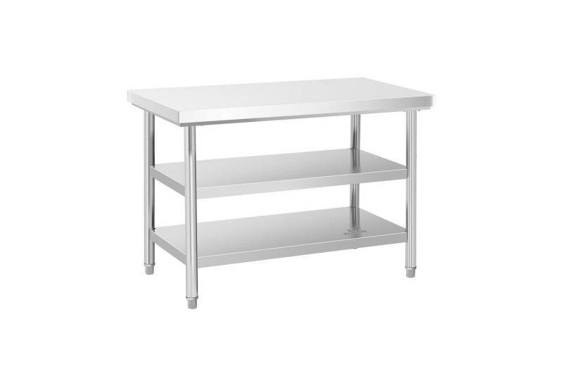 Royal Catering Arbeitstisch 120 x 70 cm Edelstahltisch 600 kg Edelstahl Zerlegetisch 3 Ebenen von Royal Catering