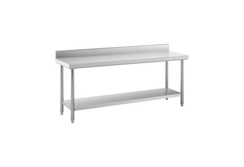 Royal Catering Arbeitstisch 200 x 60 cm Edelstahltisch Zerlegetisch Aufkantung Edelstahl 195 kg von Royal Catering