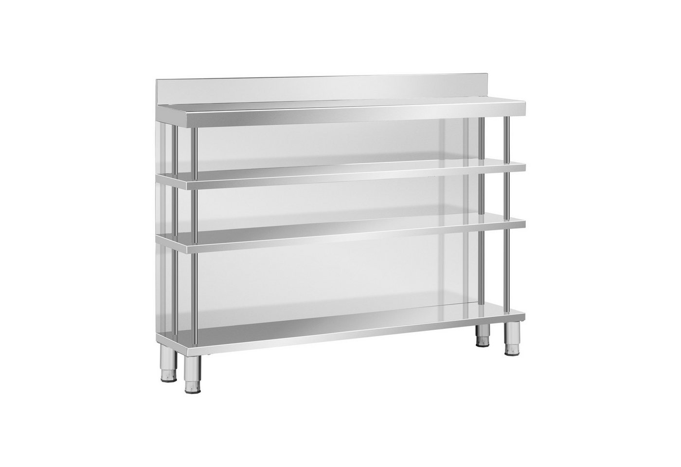 Royal Catering Arbeitstisch Bar-Arbeitstisch Edelstahl 100 x 30 cm 4 Ablagen Aufkantung Royal Catering Arbeitstisch Bar-Arbeitstisch Edelstahl 100 x 30 cm 4 Ablagen Aufkantung von Royal Catering