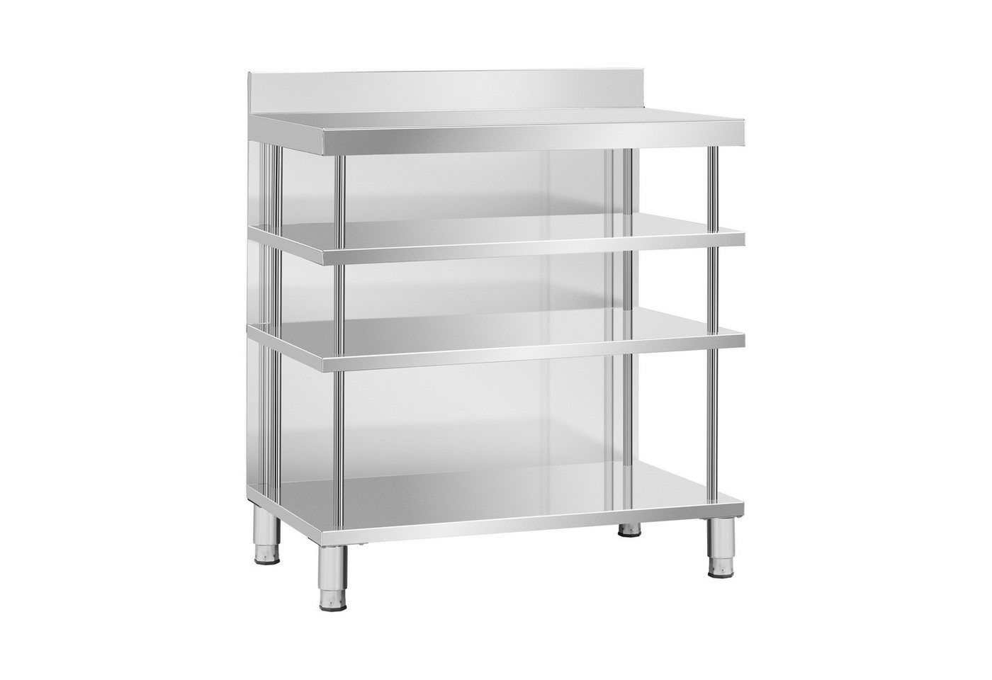 Royal Catering Arbeitstisch Bar-Arbeitstisch Edelstahl 100 x 60 cm 4 Ablagen Aufkantung Royal Catering Arbeitstisch Bar-Arbeitstisch Edelstahl 100 x 60 cm 4 Ablagen Aufkantung von Royal Catering
