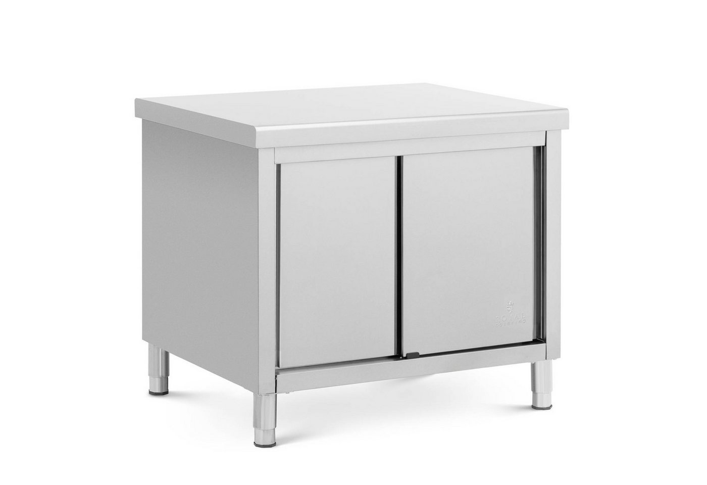 Royal Catering Arbeitstisch Edelstahl-Arbeitsschrank verstärkt 100 x 80 cm 500 kg von Royal Catering