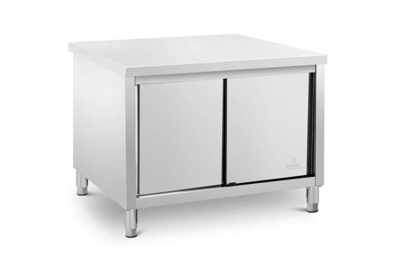 Royal Catering Arbeitstisch Edelstahl-Arbeitsschrank verstärkt 120 x 80 cm 500 kg Edelstahlschrank von Royal Catering