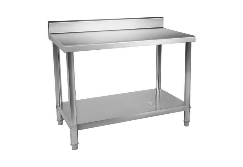 Royal Catering Arbeitstisch 100 x 60 cm Gastro Edelstahltisch Küchentisch Edelstahl Aufkantung von Royal Catering