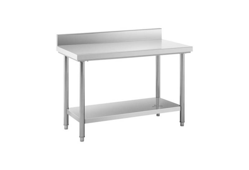 Royal Catering Arbeitstisch 120 x 60 cm Edelstahltisch Zerlegetisch Aufkantung Edelstahl 137 kg von Royal Catering
