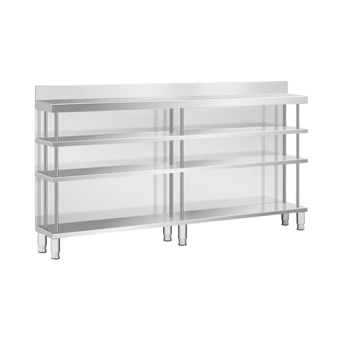 Royal Catering Bar-Arbeitstisch Edelstahl 200 x 30 x 105 cm 4 Ablagen mit Rückwand und Aufkantung Gastro-Edelstahltisch Bartisch Royal Catering Bar-Arbeitstisch Edelstahl 200 x 30 x 105 cm 4 Ablagen mit Rückwand und Aufkantung Gastro-Edelstahltisch Bartisch von Royal Catering
