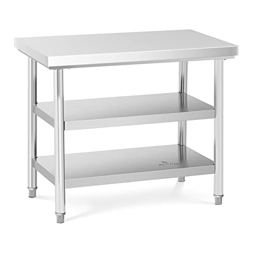 Royal Catering Edelstahltisch 100 x 60 cm bis zu 500 kg Traglast 3 Ebenen Arbeitstisch Edelstahl Gastro Tisch Royal Catering Edelstahltisch 100 x 60 cm bis zu 500 kg Traglast 3 Ebenen Arbeitstisch Edelstahl Gastro Tisch von Royal Catering