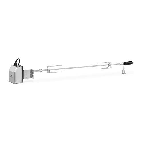 Royal Catering Elektrischer Grillspieß Drehspieß Set mit Motor RCRR-120 (Gesamtlänge: 140 cm, Arbeitslänge: 105 cm, 2 U/min, 9 mm Stärke, Edelstahl) von Royal Catering