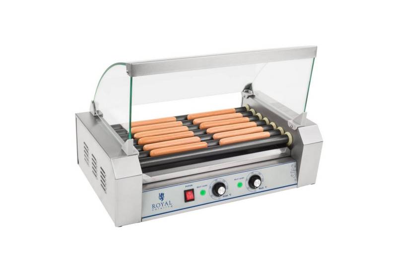 Royal Catering Elektrogrill Hot Dog Grill Hot Dog Gerät Würstchengrill Teflon 7 Rollen 1400 W 12, 1400 W von Royal Catering