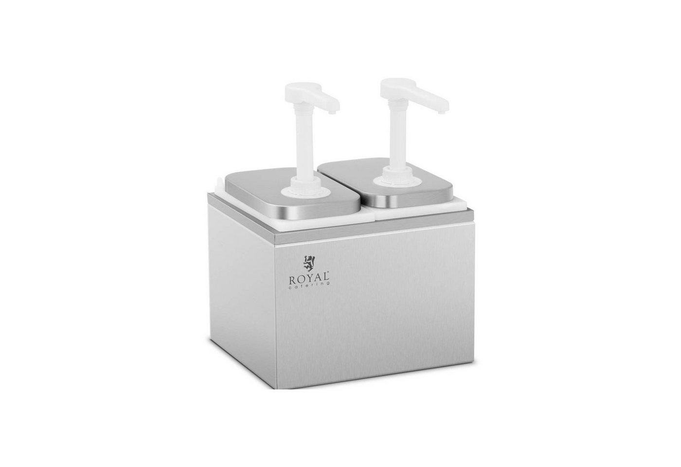 Royal Catering Sauciere Saucenspender Pumpspender Senfspender Dosierspender Edelstahl 2 Pumpen von Royal Catering