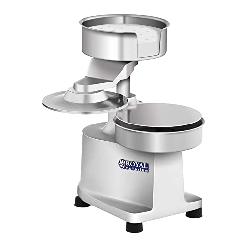 Royal Catering Hamburgerpresse Patty Maker RCHM-150 (Durchmesser: 150 mm, für 200 g Patties, rutschfeste Gummifüße, inkl. 500 Trennblätter, Edelstahl) von Royal Catering