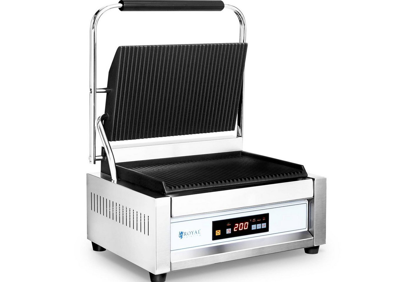 Royal Catering Kontaktgrill Kontaktgrill 2.200 W 50-300 °C obere Platte: 33 x 21, untere Platte:, 2200 W von Royal Catering