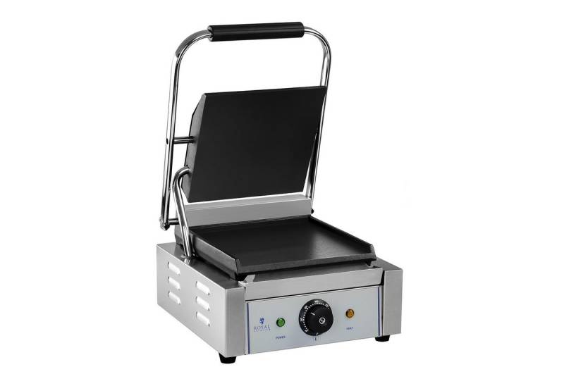 Royal Catering Kontaktgrill glatt 1.800 W Gastro Panini Toaster Elektro Grillplatte Edelstahl, 1800 W von Royal Catering