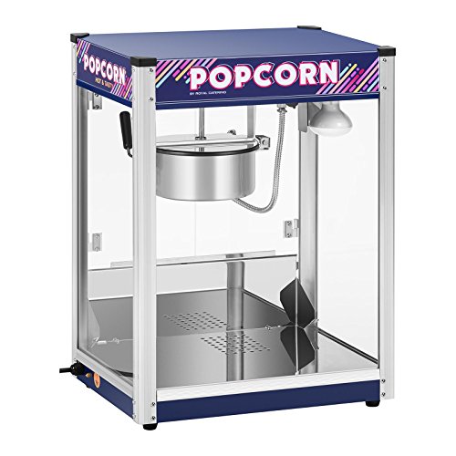 Royal Catering Popcornmaschine Retro-Design in Blau 1500 W 5 kg/h beleuchteter Innenraum entnehmbarer Topf mit Antihaftbeschichtung perforierter Boden Krümelschublade Royal Catering Popcornmaschine Retro-Design in Blau 1500 W 5 kg/h beleuchteter Innenraum entnehmbarer Topf mit Antihaftbeschichtung perforierter Boden Krümelschublade von Royal Catering