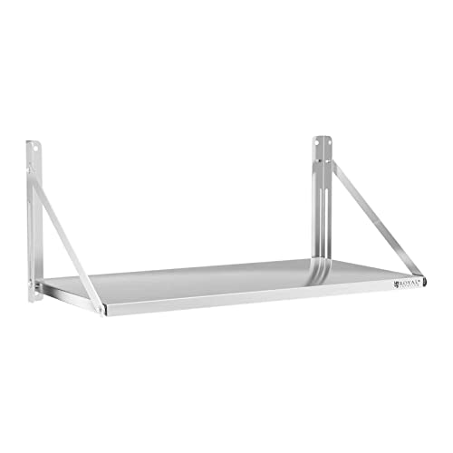 Royal Catering RC-BFWS10045 Wandbord klappbar 100 x 45 cm 40 kg Edelstahl von Royal Catering