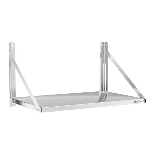 Royal Catering RC-BFWS8045 Wandbord klappbar 80 x 45 cm 40 kg Edelstahl von Royal Catering