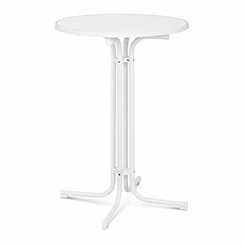 Royal Catering RC-BIS80FB Stehtisch rund klappbar Ø 80 cm weiß 110 cm hoch Bistrotisch Gastronomie von Royal Catering