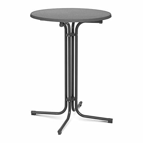 Royal Catering RC-BIS80FG Stehtisch rund klappbar Ø 80 cm grau 110 cm hoch Bistrotisch Gastronomie von Royal Catering