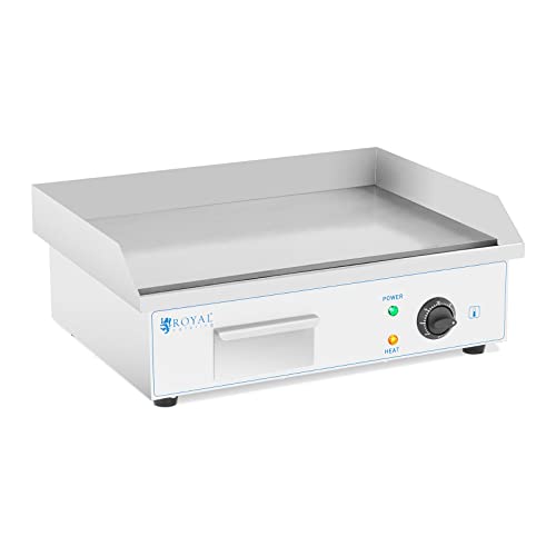 Royal Catering RC-EG54 Elektro Grillplatte 55 cm glatt 3.000 W Gastrogrill Grillplatte elektrisch von Royal Catering